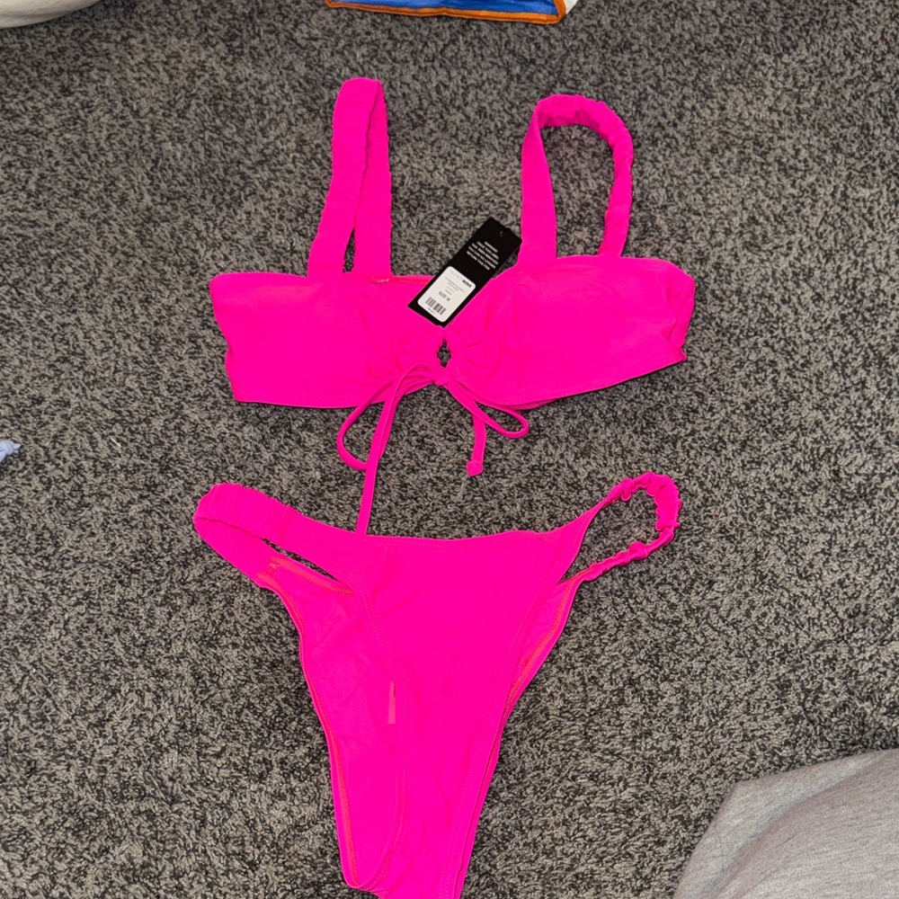 Fashion Nova Hot Pink Bikini Set